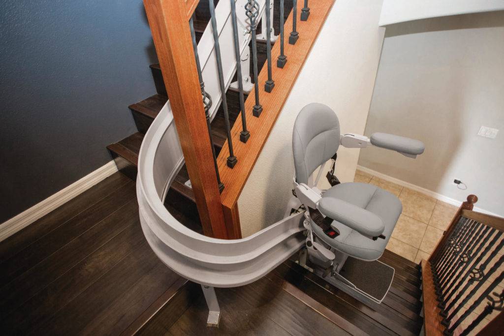 empty stairlift on stairs